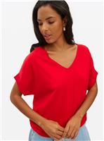 Red Soft Touch V Neck T-Shirt 22