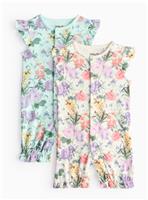 Floral Print Romper 2 Pack Newborn