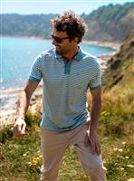 BRAKEBURN Smoke Blue Stripe Polo S