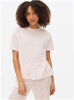 Pink Tile Print Co-ord Pyjama T-Shirt XXL