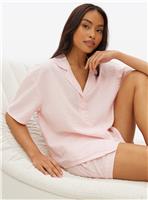 Pink Stripe Seersucker Pyjama Set 8