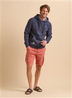 BRAKEBURN Navy Marl Hoodie L