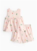 Pink Gingham Top & Shorts Set 6-9 months