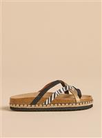 BRAKEBURN Zebra Multi Strap Sandals 6