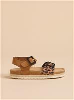 BRAKEBURN Leopard Spot Ankle Strap Sandal 9