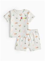 Grey Elmer Character Print Pyjama Set Newborn