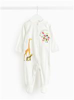 White Striped Elmer Print Sleepsuit 12-18 months