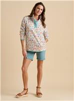 BRAKEBURN Cream Secret Garden Quarter Zip 10