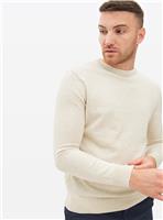 Cream Marl Crew Neck Jumper M