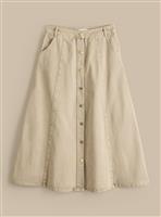 EVERBELLE Stone Button Midi Denim Skirt 18