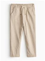Beige Linen Blend Trousers 5-6 years