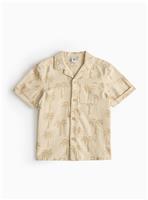 Beige Palm Print Resort Shirt 6-7 years