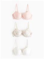 Padded Underwired T-Shirt Bra 3 Pack 36A