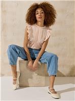 EVERBELLE Light Pink Pintuck Frill Detail Blouse 6