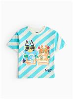 Bluey Striped Graphic Print T-Shirt 5-6 years