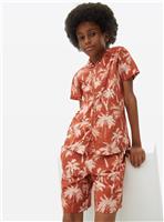 Rust Palm Printed Shorts 12 years