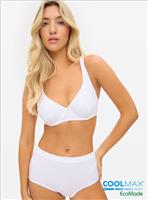 White COOLMAX 3-Part Underwired Bra 34D