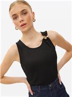 Black Ring Detail Vest Top 16
