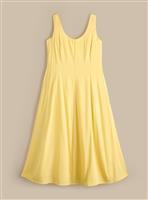 EVERBELLE Yellow Seamed Scoop Neck Summer Dress 14
