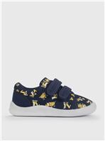 START-RITE Wriggles Navy Digger Double Strap Canvas Shoes 6 Infant
