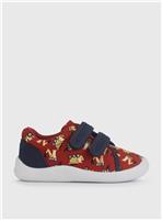 START-RITE Wriggles Red Digger Double Strap Canvas Shoes 6 Infant