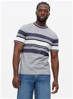 Navy Border Stripe T-Shirt XL