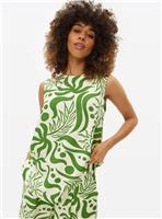 Bright Green Abstract Print Sleeveless Co-ord Shell Top 8