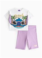 Stitch Print T-Shirt & Cycling Shorts Set 5 years