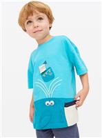 Blue Whale Graphic Print T-Shirt 2-3 years