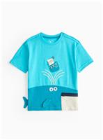Blue Whale Graphic Print T-Shirt 6-7 years
