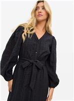 Black Broderie Sleeve Boho Midaxi Dress 14