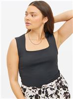 Black Square Neck vest Top 16