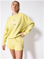 REAKTIV Lime Embroidered Sweat Shorts M