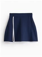 REAKTIV Navy Tennis Skort with Contrast Piping M
