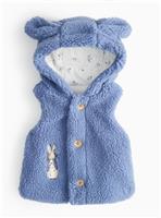 Peter Rabbit Blue Borg Hooded Gilet 9-12 months