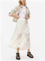Cream Lace Maxi Skirt 14