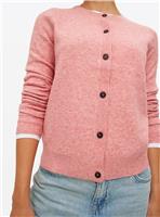 Pink Soft Knit Crew Neck Cardigan 8