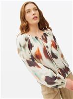 Multi Blurred Printed Co-ord Boho Blouse 6