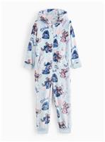 Disney Stitch Print Blue Fleece All-In-One 10-11 years