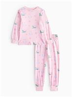 Peppa Pig Printed Pink Slinky Fleece Pyjamas 3-4 years