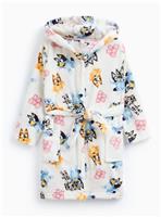 Bluey Character Print Cream Fleece Dressing Gown 5-6 years