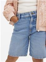 Mid Washed Denim Bermuda Shorts 7 years