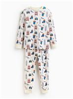 Paddington Character Printed Cream Slinky Fleece Pyjamas 2-3 years