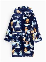 Bluey Character Print Navy Fleece Dressing Gown 3-4 years
