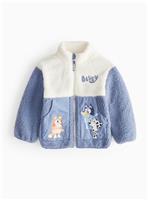 Bluey Character Design Borg Fleece Jacket 5-6 years