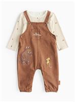 The Gruffalo Printed Brown Dungarees Set 12-18 months