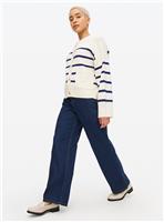 Indigo Rinse Denim Wide Leg Jeans 6R