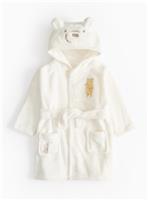 Winnie the Pooh Print Cream Dressing Gown 3-6 months