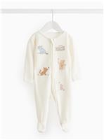 Unisex Winnie The Pooh Fleece Lined Sleepsuit 3-6 months