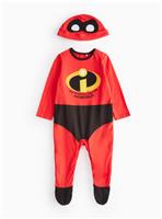 The Incredibles Printed Sleepsuit & Hat Set Up to 3 mths